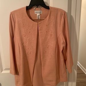 Alfred Dunner, La Dolce Vita Suit~Jacket & Skirt~Size 12, Apricot NWT